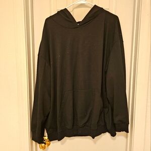 Shein Curve Black Hoodie with Gold Wings on the back 4X